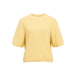 блуза,мъжки,пуловери,дамски,пуловери,object,flo,regular,knit,short,sleeve,sweater,yellow,(sunlight)
