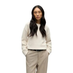 блуза,дамски,пуловери,дамски,плетени,дрехи,object,sima,long,knit,sweater,white,(white,sand)