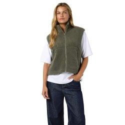 потник,дамски,жилетки,noisy,may,masey,short,teddy,vest,green,(kalamata)