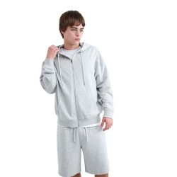 блуза,мъжки,пуловери,balmohk,30000811,full,zip,sweatshirt,grey,(light,grey,melange)