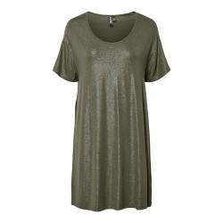 рокля,дамски,поли,и,рокли,pieces,alice,glitter,short,sleeve,short,dress,green,(deep,lichen,green,glitter,silver)