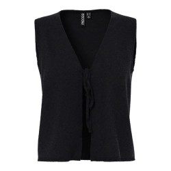 Потник Pieces Bree Tie Knit vest - Black (Black) потник,дамски,жилетки,pieces,bree,tie,knit,vest,black,(black)