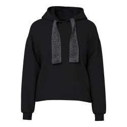 Суичър Pieces Chilli Glitter hoodie - Black (Black / Wide Lurex) суичър,дамски,блузи,pieces,chilli,glitter,hoodie,black,(black,wide,lurex)