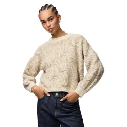 блуза,дамски,пуловери,дамски,плетени,дрехи,pieces,jenna,o,neck,knit,sweater,beige,(whitecap,gray,greige)