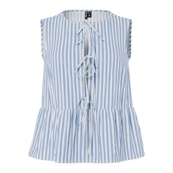 дамски,блузи,pieces,jolly,tie,sleeveless,blouse,blue,(hydrangea,bright,white)