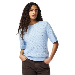 блуза,дамски,пуловери,дамски,плетени,дрехи,pieces,lelou,o,neck,knit,sweater,blue,(cashmere,blue,melange)