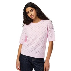 блуза,дамски,пуловери,дамски,плетени,дрехи,pieces,lelou,o,neck,knit,sweater,pink,(roseate,spoonbill,melange)
