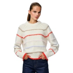блуза,дамски,пуловери,дамски,плетени,дрехи,pieces,nelia,o,neck,knit,sweater,white,(birch,brei,oran,pabo,blaven)
