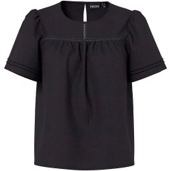 Тениска Pieces Sikka short sleeve T-shirt - Black (Black) тениска,мъжки,тениски,дамски,тениски,pieces,sikka,short,sleeve,t,shirt,black,(black)