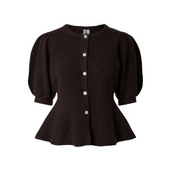 Жилетка Pieces Silly Puff Knit cardigan - Brown (Hot Fudge / Melange) жилетка,мъжки,пуловери,дамски,пуловери,pieces,silly,puff,knit,cardigan,brown,(hot,fudge,melange)