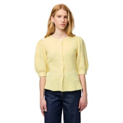жилетка,мъжки,пуловери,дамски,пуловери,pieces,silly,puff,knit,cardigan,yellow,(pale,banana,melange)