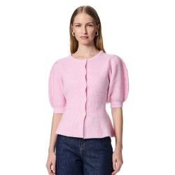 жилетка,мъжки,пуловери,дамски,пуловери,pieces,silly,puff,knit,cardigan,pink,(roseate,spoonbill,melange)