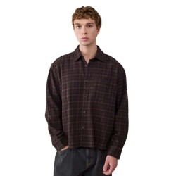 риза,с,дълъг,ръкав,дамски,ризи,мъжки,ризи,balmohk,boxy,pocket,flannel,long,sleeve,shirt,brown,(coffee,bean)