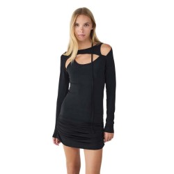 рокля,дамски,поли,и,рокли,balmohk,cut,outs,long,sleeve,dress,black,(black)