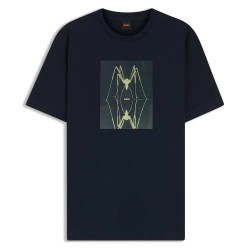 Тениска BOSS Creature 10277382 T-shirt - Blue (Dark Blue) тениска,мъжки,тениски,дамски,тениски,boss,creature,10277382,t,shirt,blue,(dark,blue)