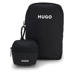 HUGO Everett Phone 10280030 crossbody - Black (Black) всички,чанти,hugo,everett,phone,10280030,crossbody,black,(black)