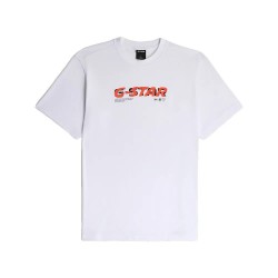 Тениска G-Star D31083-336 short sleeve T-shirt - White (White) тениска,мъжки,тениски,дамски,тениски,g,star,d31083,336,short,sleeve,t,shirt,white,(white)