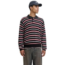 блуза,мъжки,пуловери,jack,&,jones,argos,knit,sweater,black,(black,tibetan,red,&,sea,salt)