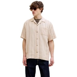 Риза с къс ръкав Jack & jones Ebradley Striped Resort short sleeve shirt - Beige (Moonbeam) риза,с,къс,ръкав,дамски,ризи,мъжки,ризи,jack,&,jones,ebradley,striped,resort,short,sleeve,shirt,beige,(moonbeam)