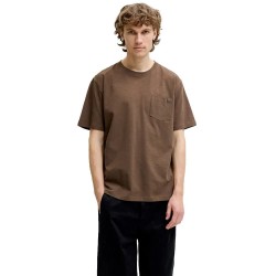 Тениска Jack & jones Edover Slub short sleeve T-shirt - Brown (Cocoa) тениска,мъжки,тениски,дамски,тениски,jack,&,jones,edover,slub,short,sleeve,t,shirt,brown,(cocoa)