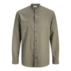 Риза с дълъг ръкав Jack & jones Esummer Linen Blend Band long sleeve shirt - Green (Dusty Olive) риза,с,дълъг,ръкав,дамски,ризи,мъжки,ризи,jack,&,jones,esummer,linen,blend,band,long,sleeve,shirt,green,(dusty,olive)