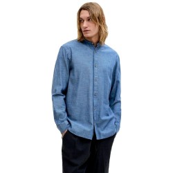 риза,с,дълъг,ръкав,дамски,ризи,мъжки,ризи,jack,&,jones,esummer,linen,blend,band,long,sleeve,shirt,blue,(navy,blazer)