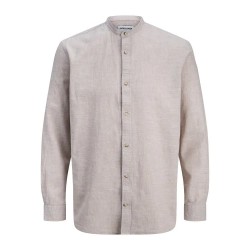 риза,с,дълъг,ръкав,дамски,ризи,мъжки,ризи,jack,&,jones,esummer,linen,blend,band,long,sleeve,shirt,grey,(string)