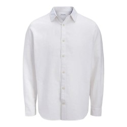 Риза с дълъг ръкав Jack & jones Esummer Linen Blend long sleeve shirt - White (White) риза,с,дълъг,ръкав,дамски,ризи,мъжки,ризи,jack,&,jones,esummer,linen,blend,long,sleeve,shirt,white,(white)