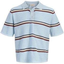 Jack & jones Maine Knit short sleeve polo - Blue (Cashmere Blue) дамски,блузи,с,яка,мъжки,блузи,с,яка,jack,&,jones,maine,knit,short,sleeve,polo,blue,(cashmere,blue)