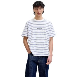 Тениска Jack & jones Norrebro Stripe short sleeve T-shirt - White (Cloud Dancer) тениска,мъжки,тениски,дамски,тениски,jack,&,jones,norrebro,stripe,short,sleeve,t,shirt,white,(cloud,dancer)