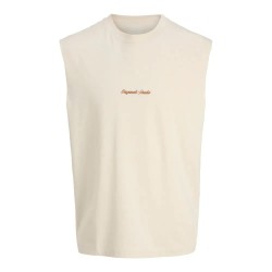 тениска,мъжки,тениски,дамски,тениски,jack,&,jones,norrebro,emb,sleeveless,t,shirt,beige,(antique,white)