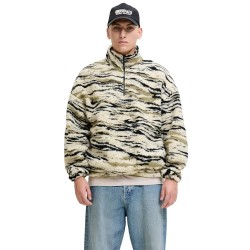 блуза,мъжки,пуловери,jack,&,jones,skin,teddy,t25,half,zip,sweatshirt,beige,(oatmeal)