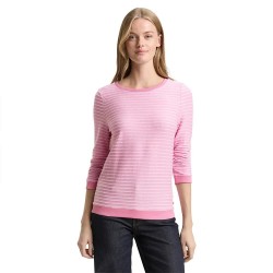 блуза,дамски,блузи,tom,tailor,1039980,striped,jacquard,sweatshirt,pink,(tonal,rose,structure,stripe)