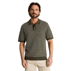 Tom tailor 1050100 short sleeve polo - Green (Leaf Green Offwhite Stripe) дамски,блузи,с,яка,мъжки,блузи,с,яка,tom,tailor,1050100,short,sleeve,polo,green,(leaf,green,offwhite,stripe)