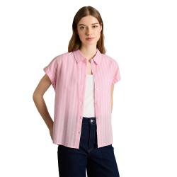 Риза с къс ръкав Tom tailor 1050272 short sleeve shirt - Pink (Blush Pink Stripe) риза,с,къс,ръкав,дамски,ризи,мъжки,ризи,tom,tailor,1050272,short,sleeve,shirt,pink,(blush,pink,stripe)