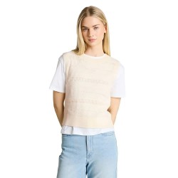 Елек Tom tailor 1050386 vest - Beige (Gardenia White) елек,дамски,жилетки,tom,tailor,1050386,vest,beige,(gardenia,white)