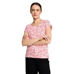 Тениска Tom tailor 1050423 short sleeve T-shirt - Pink (Coral Pink Ginkgo Minimal) тениска,мъжки,тениски,дамски,тениски,tom,tailor,1050423,short,sleeve,t,shirt,pink,(coral,pink,ginkgo,minimal)