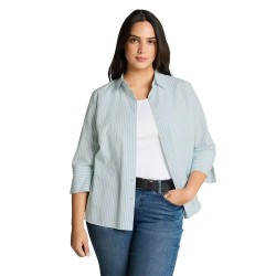 Tom tailor 1050897 3/4 sleeve blouse - Blue (Blue Haze White Thin Stripe) дамски,блузи,tom,tailor,1050897,3,4,sleeve,blouse,blue,(blue,haze,white,thin,stripe)