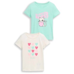 Тениска Tom tailor 1051933 short sleeve T-shirt - Blue / Pink (Wool White) тениска,мъжки,тениски,дамски,тениски,tom,tailor,1051933,short,sleeve,t,shirt,blue,pink,(wool,white)