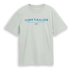 тениска,мъжки,тениски,дамски,тениски,tom,tailor,cotton,logo,print,short,sleeve,t,shirt,green,(soft,greyish,green)
