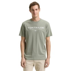 тениска,мъжки,тениски,дамски,тениски,tom,tailor,cotton,logo,print,short,sleeve,t,shirt,green,(greyish,shadow,olive)