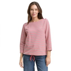тениска,мъжки,тениски,дамски,тениски,tom,tailor,structured,3,4,sleeve,t,shirt,pink,(pink,offwhite,regular,stripe)