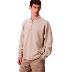 мъжки,блузи,с,яка,calvin,klein,crinkle,crepe,long,sleeve,polo,beige,(ancient,marble)