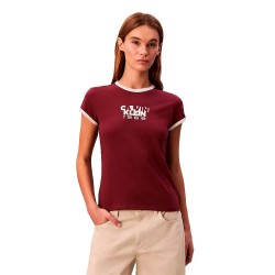 бебешка,тениска,мъжки,тениски,дамски,тениски,calvin,klein,jeans,1968,graphic,baby,short,sleeve,t,shirt,red,(garnet)