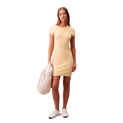 дънки,дамски,поли,и,рокли,calvin,klein,jeans,lv047b266g,short,sleeve,short,dress,yellow,(sunlight)
