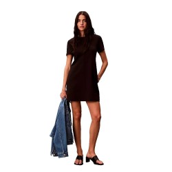 дънки,дамски,поли,и,рокли,calvin,klein,jeans,lv047c241g,short,sleeve,short,dress,black,(black)