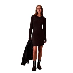 дънки,дамски,поли,и,рокли,calvin,klein,jeans,lv047e219g,long,sleeve,short,dress,black,(black)