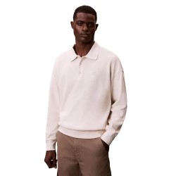 Дънки Calvin klein jeans LV04RD224G long sleeve polo - White (Chalk) дънки,дамски,блузи,с,яка,мъжки,блузи,с,яка,calvin,klein,jeans,lv04rd224g,long,sleeve,polo,white,(chalk)