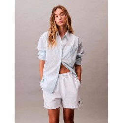 дънки,дамски,панталони,calvin,klein,jeans,monologo,french,terry,sweat,shorts,white,(bright,white)