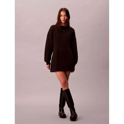 дънки,дамски,поли,и,рокли,calvin,klein,jeans,nano,long,sleeve,short,dress,black,(black)